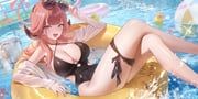 aru_(blue_archive), blue_archive, okkimon, 1girl, :d