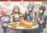 dan_heng_(honkai:_star_rail), dan_heng_(hunt)_(honkai:_star_rail), march_7th_(honkai:_star_rail), march_7th_(preservation)_(honkai:_star_rail), stelle_(honkai:_star_rail)