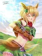 akatsuki_kirika, taiki_shuttle_(umamusume), taiki_shuttle_(wild_frontier)_(umamusume), senki_zesshou_symphogear, umamusume