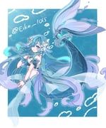 vodyanitsa_(genshin_impact), vodyanitsa_(water_imp)_(genshin_impact), genshin_impact, eiko_1015, 1girl