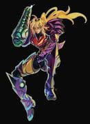 samus_aran, metroid, kurebuster, 1girl, ahoge