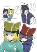 etsushimaru_yakuko, yurufuwa_anal_tenshi_hameko, yani_neko, chida_lance, 2girls