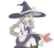 kirisame_marisa, touhou, bai_l, 1girl, alternate_hairstyle