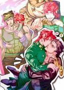 kakyoin_noriaki, kujo_jotaro, jojo_no_kimyou_na_bouken, stardust_crusaders, pu_ukatsu