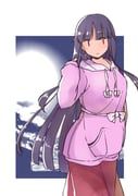houraisan_kaguya, touhou, rangycrow, 1girl, adapted_costume