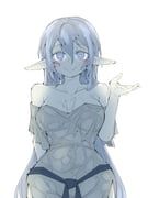 original, hasoumey, 1girl, arm_behind_back, bare_shoulders