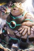 mokdai_(live_a_hero), live_a_hero, mokaron_kun, 1boy, animal_ears
