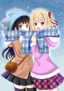 inoue_takina, nishikigi_chisato, lycoris_recoil, puchipuchi_(nisepuchi), 2girls