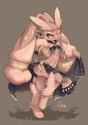 lopunny, pokemon, jue_(jue_no_mess), 1girl, :3