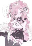 original, kikiko, 1girl, black_skirt, blush