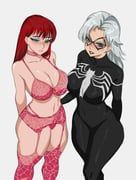 black_cat_(marvel), felicia_hardy, mary_jane_watson, marvel, spider-man_(series)