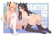 ereshkigal_(fate), ishtar_(fate), fate/grand_order, fate_(series), chaos_(ywsy5327)