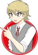 chihara_yoshio, arakure_ojou-sama_wa_monmon_shiteiru, kinoshita_yuichi, 1boy, :d