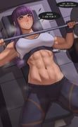 fern_(sousou_no_frieren), sousou_no_frieren, fluffydus, 1girl, abs