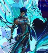 jiyan_(wuthering_waves), wuthering_waves, tatti_art, 1boy, blue_hair