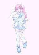 cinnamoroll, ootori_emu, fuwa_fuwa_cinnamoroll, project_sekai, sanrio