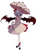 remilia_scarlet, touhou, yakenai, 1girl, bat_wings