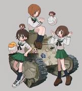 akiyama_yukari, isobe_noriko, kawanishi_shinobu, kondou_taeko, nishizumi_miho
