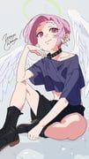 original, zetsuyo_chimayo, 1girl, angel, artist_name