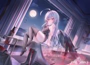 kaguyano, chen_bin, 1girl, ahoge, ass