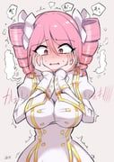 pino_(jashin-chan_dropkick), jashin-chan_dropkick, nbnbmanamin, 1girl, blush
