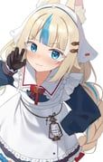 sameko_saba, sameko_saba_(lighthouse_maid), indie_virtual_youtuber, kurushiro1102, 1girl