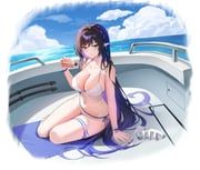 triss_(closers), closers, 1girl, bare_shoulders, belt