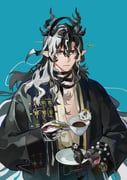 wang's_cat_(arknights), wang_(arknights), arknights, jinerhuan_curen, 1boy