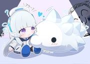 doodle_sensei_(blue_archive), noa_(blue_archive), sensei_(blue_archive), snom, blue_archive