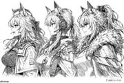 blemishine_(arknights), nearl_(arknights), whislash_(arknights), arknights, tororinego
