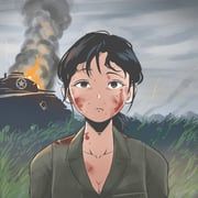 original, the_two-thousand_yard_stare, souperiart, 1girl, black_hair