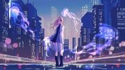original, mikkameno_yoru, 1girl, black_boots, black_dress