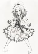 tamatsukuri_misumaru, touhou, carbohydrate_(asta4282), 1girl, barefoot