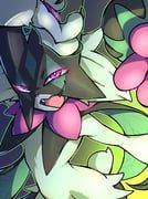 meowscarada, pokemon, joewithoutme, claws, fangs