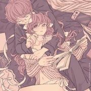 original, maybe_kizuna, 2girls, blush, book