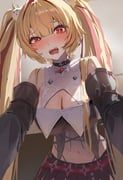 claret_flint, zenless_zone_zero, guree_(haiiro), 1girl, bare_shoulders