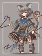 nazrin, touhou, arinu, 1girl, :<