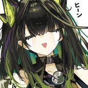mon3tr_(arknights), arknights, taiiiyakiii, 1girl, black_hair