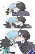 dottore_(genshin_impact), pantalone_(genshin_impact), genshin_impact, miya_hayashi_(ummd7854), 2boys