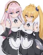 akita_neru, megurine_luka, ram_(re:zero), rem_(re:zero), re:zero_kara_hajimeru_isekai_seikatsu