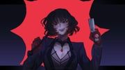 mina_(deadlock), deadlock_(game), shiroki_yori, 1girl, black_hair