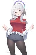 anna_(blue_archive), blue_archive, jjigong_chigon, 1girl, black_pantyhose