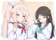 airi_(blue_archive), natsu_(blue_archive), blue_archive, tonikaku_kaku, 2girls