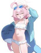 hoshino_(blue_archive), hoshino_(swimsuit)_(blue_archive), blue_archive, sambel_kacang1, 1girl