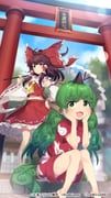 hakurei_reimu, komano_aunn, touhou, touhou_arcadia_record, matsumoto_tomoyohi