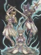 hrist_valkyrie, lenneth_valkyrie, silmeria_valkyrie, valkyrie_profile_(series), sen_yurine