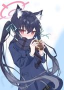 serika_(blue_archive), blue_archive, onnji1121, 1girl, animal_ear_fluff