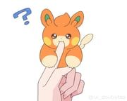 pawmi, pokemon, amaama_(user_mepv2353), 1girl, :o