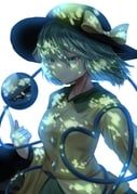 komeiji_koishi, touhou, nekomituba, 1girl, black_hat