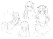 ootori_emu, project_sekai, pnyo_emc, 1girl, 1other